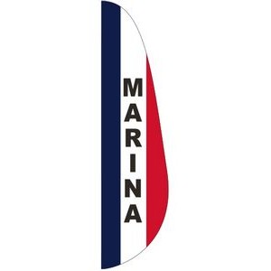 "MARINA" 3' x 12' Message Feather Flag