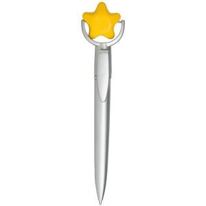 Yellow Star Squeeze Top Pen