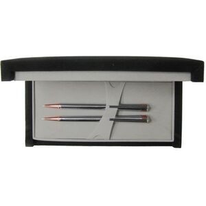 Cochrane Pen/Pencil Set-Chrome & Copper