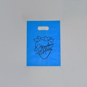 Frosted Ocean Blue Colored Poly Merchandise Bag/ 2.5 Mil (9"x12")