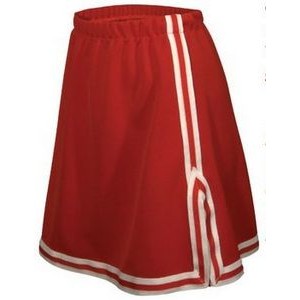 Girl's 10 Oz. Stretch Double Knit Solid Color A-Line Skirt w/Bottom Trim & One Side V-Notch