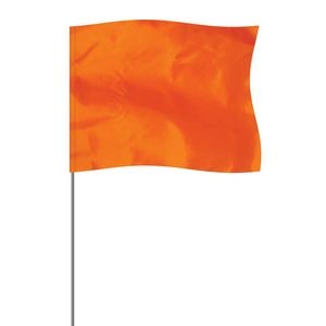 Orange 4" x 5" Marker Flag on a 21" Wire