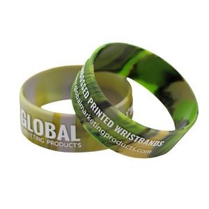 Embossed Printed 1/2" Silicone Wristbands