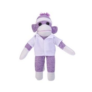 Purple Sock Monkey in Doctor Jacket