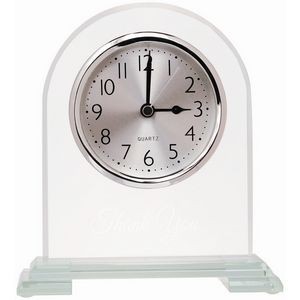 6 1/2" Arch Glass Clock