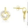 Jilco Inc. Yellow Gold Tri Circle Earrings