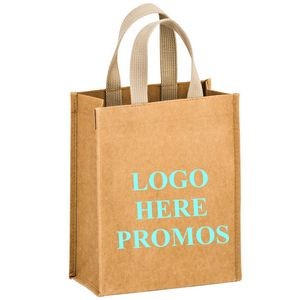 Washable Kraft Paper Grocery Tote Bag with Web Handle