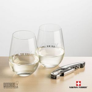 Swiss Force® Opener & 2 RIEDEL Wine - Silver