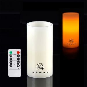 6" x 3" Flickering Luxury Faux Candle With Remote
