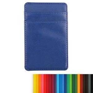 Zippered PU Leather Credit Card Pocket