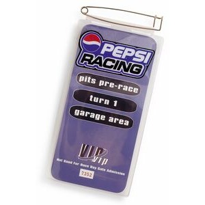 Pit Pass/Credentials Holder w/Heavy Duty Safety Pin (4 ¼"x8")