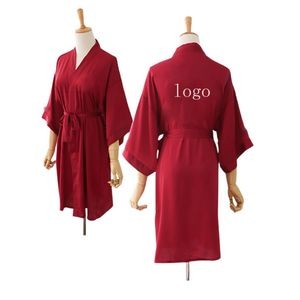 Custom LOGO Women's Satin Robe