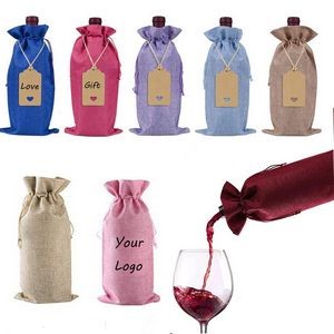 Reusable Wine Bottle Covers Burlap Wine Bags Wine Gift Bags