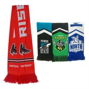 Stadium Sport warm scarf Fan Knitted Scarf with fringes