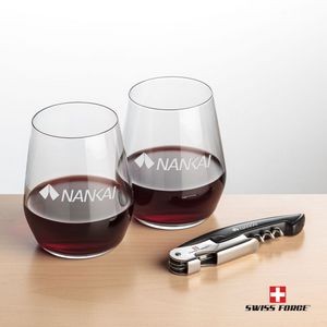 Swiss Force® Opener & 2 Germain Wine - Black