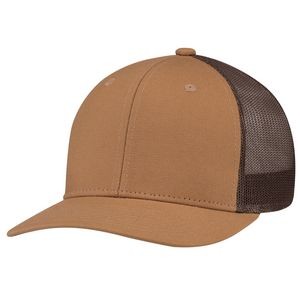 Duck Canvas / Polyester Mesh - 6 Panel Constructed Pro-Round (Mesh Back)