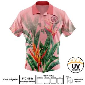 Unisex Full Sublimation UPF 50+ Hawaiian Shirt - 150G 4-Way Stretch Poly