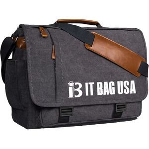17-17.3 Inch Water-resistant Canvas Computer Messenger Bag