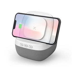 Foldable 15W Wireless Charging Stand With Bluetooth Speaker