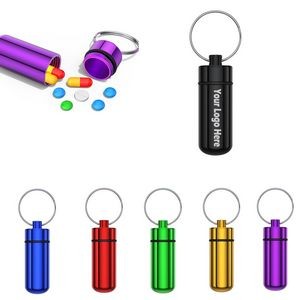 Portable Pill Case With Keychain