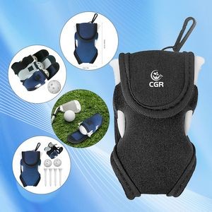 Flexible Polymer Bag for Golf Accessories, with Balls and Tees