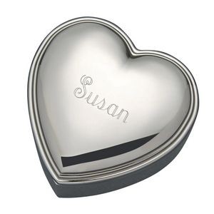 Shiny Silver Heart Jewelry Box Shiny Silver Heart Jewelry Box