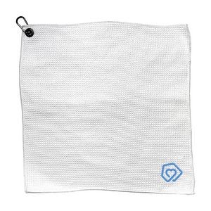 Team Golf® White Microfiber Caddy Towel – Square 15x15