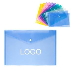 A4 Plastic Envelope with Snap Button Folder