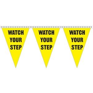 60' Safety Slogan Pennant (Watch Your Step)
