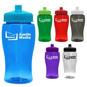 18 Oz. Poly-Pure Junior Sports Bottle w/Push Pull Lid