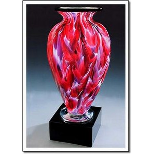 Sakura Blaze Mercury Vase w/ Marble Base (3.75"x7.5")