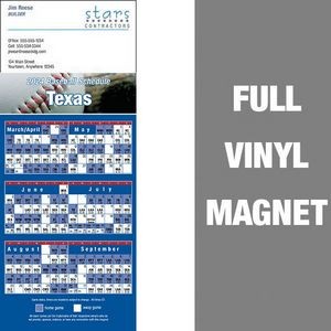 Texas Pro Baseball Schedule Vinyl Magnet (3 1/2"x8 1/2")