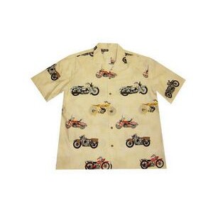 Cream Hawaiian Tropical Print Shirt