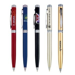 Twist Action Ballpoint Pen With Solid Brass Barrel