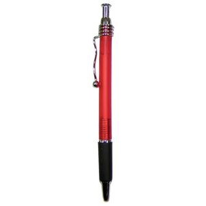 Ball Point Pen, Red - Black Rubber Grip - Pad Printed