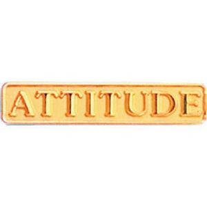 Bright Gold Attitude Service Lapel Pin