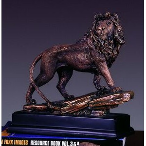 Lion figurine, 11"W x 11"H