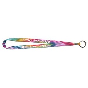 USA Made-Dye Sublimated Lanyard w/Ring (3/4" wide)