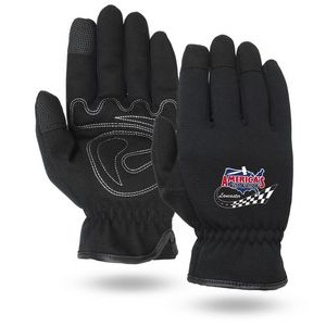 Slip On Black Touchscreen Mechanics Gloves