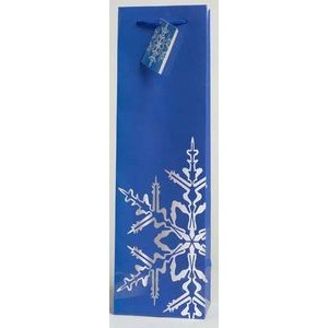 The Holiday Wine Bottle Gift Bag (Snowflake Blue)