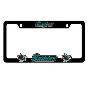 Black Coated High End Zinc Custom Cut-Out License Plate Frame (Overseas Production)