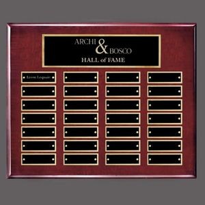 Oakleigh Horiz Pert/Plaque - Rosewood/Gold 28 Plate