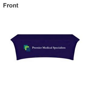 8 Ft Dye Sublimated Zipper Stretch Table Cloth With Logo