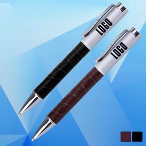 Ballpoint Pen with Artificial Leather Grip