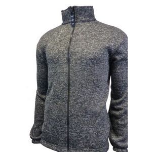 Youth Polyester Heather Knitted Fleece Full Zip Jacket