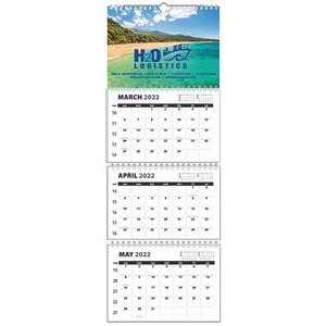 Single Photo Custom 4 Panel Wall Calendars (14"x39 1/2")