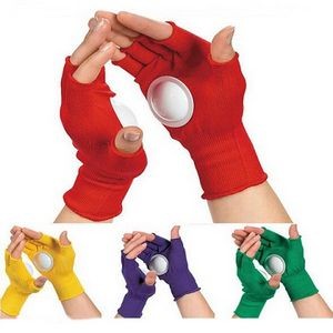 Fingerless Cheering Gloves With A Plastic Disk