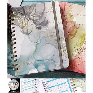 120 Pages 8.19 x 6.5 x 0.67 Inches A5 Spiral Daily Planner Note Book with Pocket
