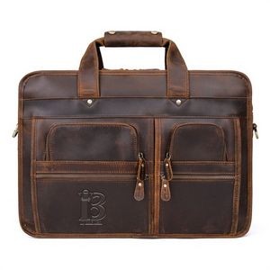 Leather Briefcase for Men Laptop Bag Business Messenger