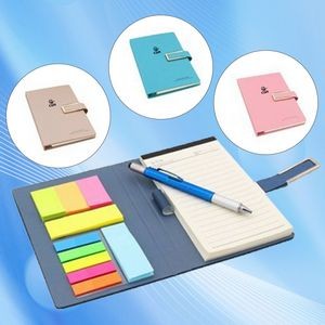 Magnetic Flip Notebook with Pen Slot for Innovative Sticky Notes